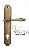 Дверная ручка Venezia на планке PL98 мод. Pellestrina (мат. бронза) под цилиндр