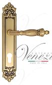 Дверная ручка Venezia на планке PL96 мод. Olimpo (франц. золото) под цилиндр