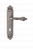 Дверная ручка на планке Val de Fiori мод. Наполи (серебро античное) под ключ буратино