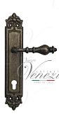 Дверная ручка Venezia на планке PL96 мод. Gifestion (ант. бронза) под цилиндр