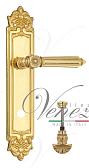 Дверная ручка Venezia на планке PL96 мод. Castello (полир. латунь) сантехническая, пов