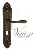 Дверная ручка Venezia на планке PL90 мод. Classic (ант. бронза) под цилиндр