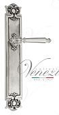 Дверная ручка Venezia на планке PL97 мод. Pellestrina (натур. серебро + чернение) прох